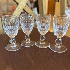 4 x Waterford Crystal Colleen Liqueur Small Sherry Glasses 3.25” tall 