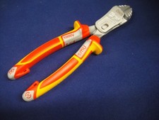 NWS 200mm Tri Heavy Duty Leverage Side Cutter Plier Piano Wire Plus VDE USED