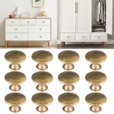 12X Antique Brass Drawer Handles Zinc Alloy Kitchen Cabinet Knobs