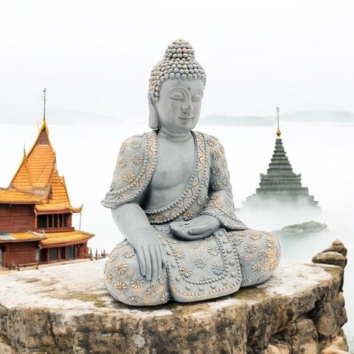 60cm serene buddha - buddha, statue