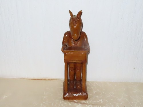 Curious wooden figure - curious,