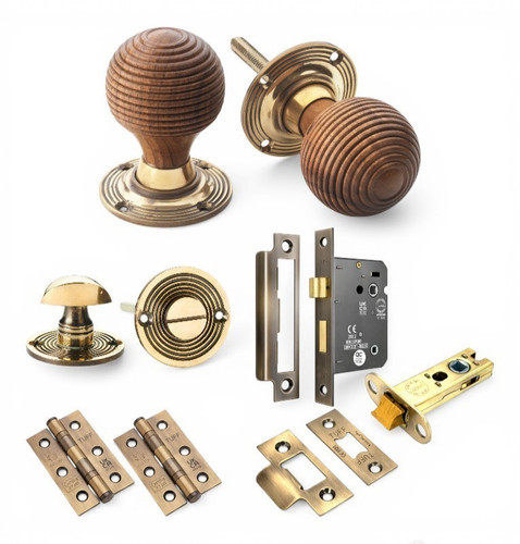 Rosewood beehive door knobs - beehive,
