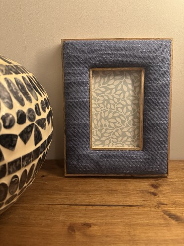 Blue textured tweed wooden - tweed,