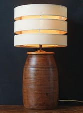 Vintage Wooden Barrel Lamp