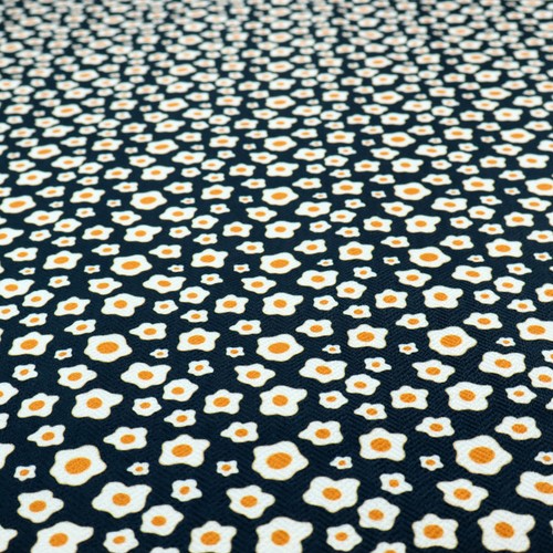 Blue fried egg upholstery - fried,