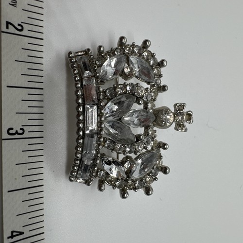 Vintage silver tone rhinestone - silver,