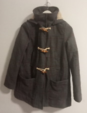 Top Shop Check Wool Mix Hooded