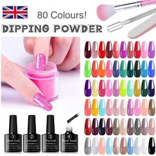 DIPPING POWDERS ACRYLIC NAIL POWDER 5 or 10 POT Dip System KIT Set 80 COLOURS UK