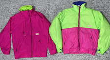 Vintage 80's 90's CB Sports Ski Jacket & Shell Women's Small S Fuchsia Pink Neon