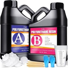 Polyurethane Resin - 2000g Fast Cured 2 Part Casting Resin Kit, White Resin for
