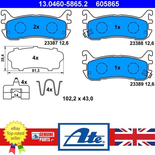 Brake pad set for mazda - mazda, 323