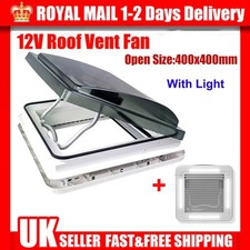 Caravan Skylight Motorhome Roof Opening RV Camper 500x500mm Roof Vent W/ Light