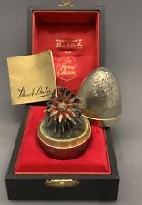STUART DEVLIN Silver EGG - 'RED FLOWER