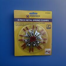 8 x 50mm Small Strong Metal Spring Clamp Set Clips Soft Grip 2 inch Crafts Hold