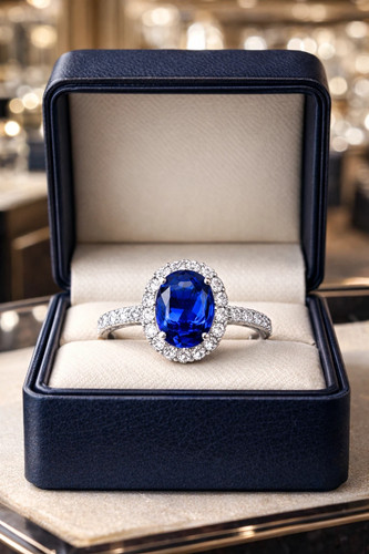 Oval cut blue sapphire - oval,
