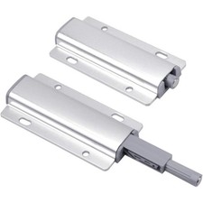 2x Heavy Duty Metal Push To Open Catch Cabinet Door Kitchen Wardrobe Hardware