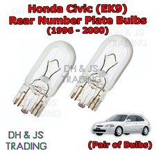 For Honda Civic EK9 Rear Number Plate Bulbs Reg Plate Bulb Light Lights (96-00)