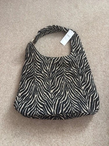 Zebra print large bag - m&s,