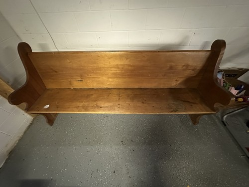 Wood church pew bench high - church,