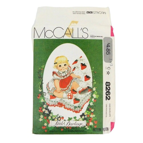 Mccalls 8262 infant - dress, slip