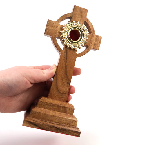 Wooden cross monstrance - monstrance, with