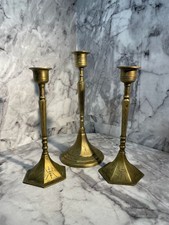 BRASS CANDLE STICK SET MADE IN