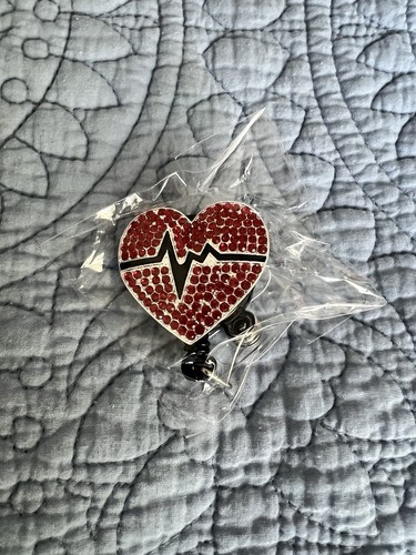 Medical ekg heart badge holder - medical,
