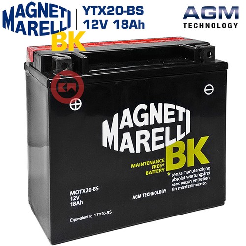 Marelli battery ytx20 - battery, ytx20-bs