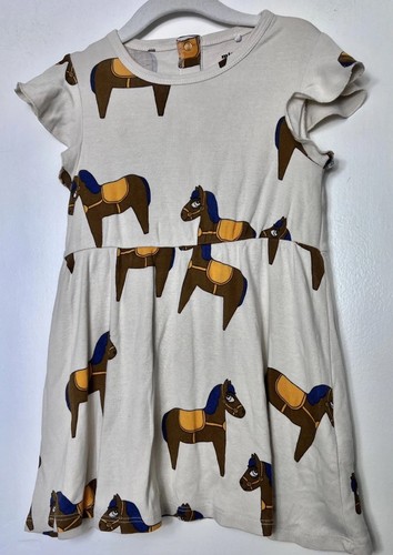 Mini rodini beige horse - beige, print