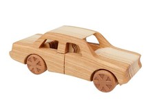 Wooden handmade Fiat 125p Car