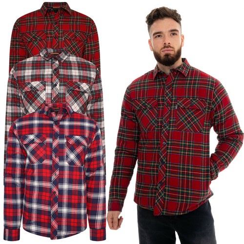 Mens quilted shirt lined - quilted,