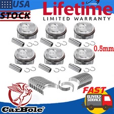 For 2006-16 Hyundai Kia 3.3L-3.8L Crankshaft Main Bearing &Piston Ring Set 0.5mm