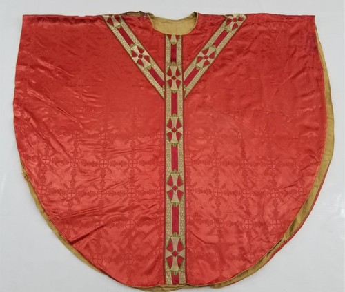 Antique french silk brocade - ,