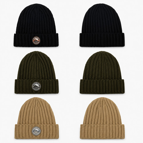 Ridgeline knitted beanie hat - beanie,
