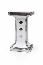 White venetian mirrored table - white,
