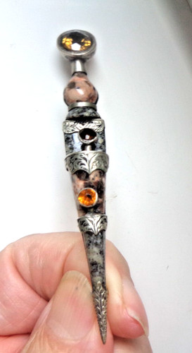 Scottish silver agate brooch - agate,