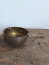 Vintage Brass Hanging Planter