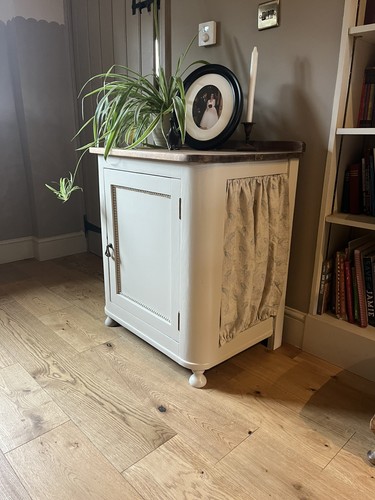 Antique cupboard painted - cupboard,