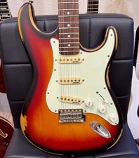 ? Vintage V6 ICON Electric Guitar~ Distressed Sunburst Relic~ Stratocaster ?