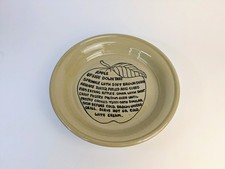 Vintage Moira Pottery "Apple Upside Down Tart" Stoneware Utility Baking Dish