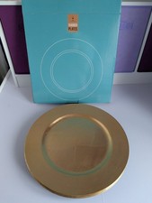 Gold Charger Plates - Set Of 6 - 33cm diameter 