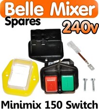 Belle Cement Concrete Mixer 240v ON OFF Switch Minimix 150 Spares Parts Electric