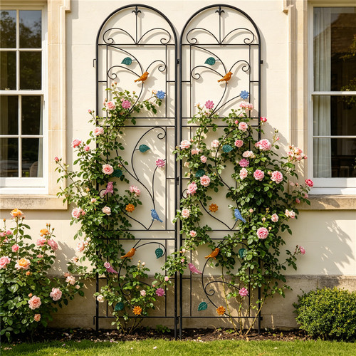Metal garden flower rose - metal,