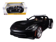 2014 Chevrolet Corvette C7 Stingray Police Matt Black 1/18