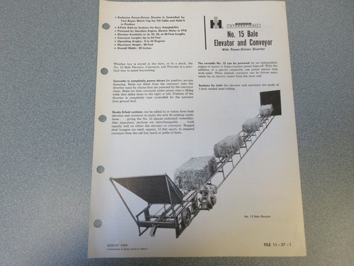 International bale elevator - international,
