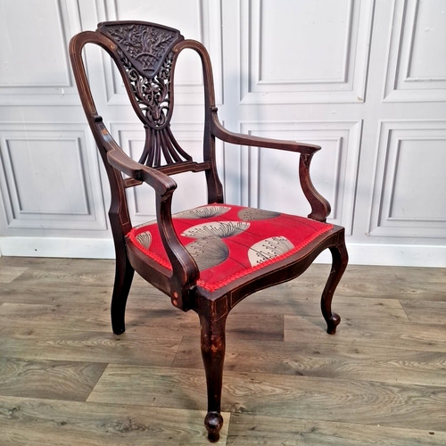 Antique edwardian armchair - edwardian,