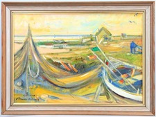 Soren Viberg SCANDINAVIAN BEACH / SEASCAPE OIL PAINTING Gotland