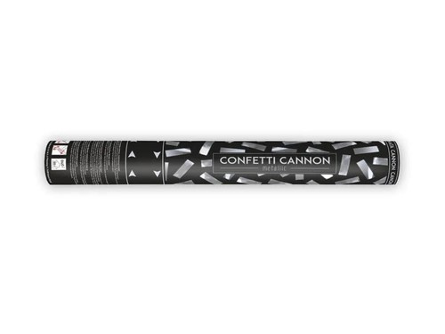 40cm silver confetti cannon - silver,
