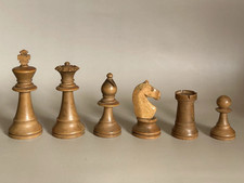 Antique / Vintage Estomian Luterma Staunton Chess Set & Board,unrestored 522TPCN