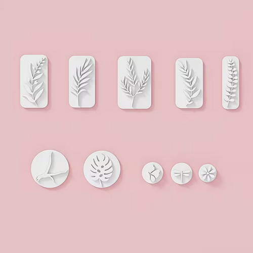 Botanical clay stamps set - set, –